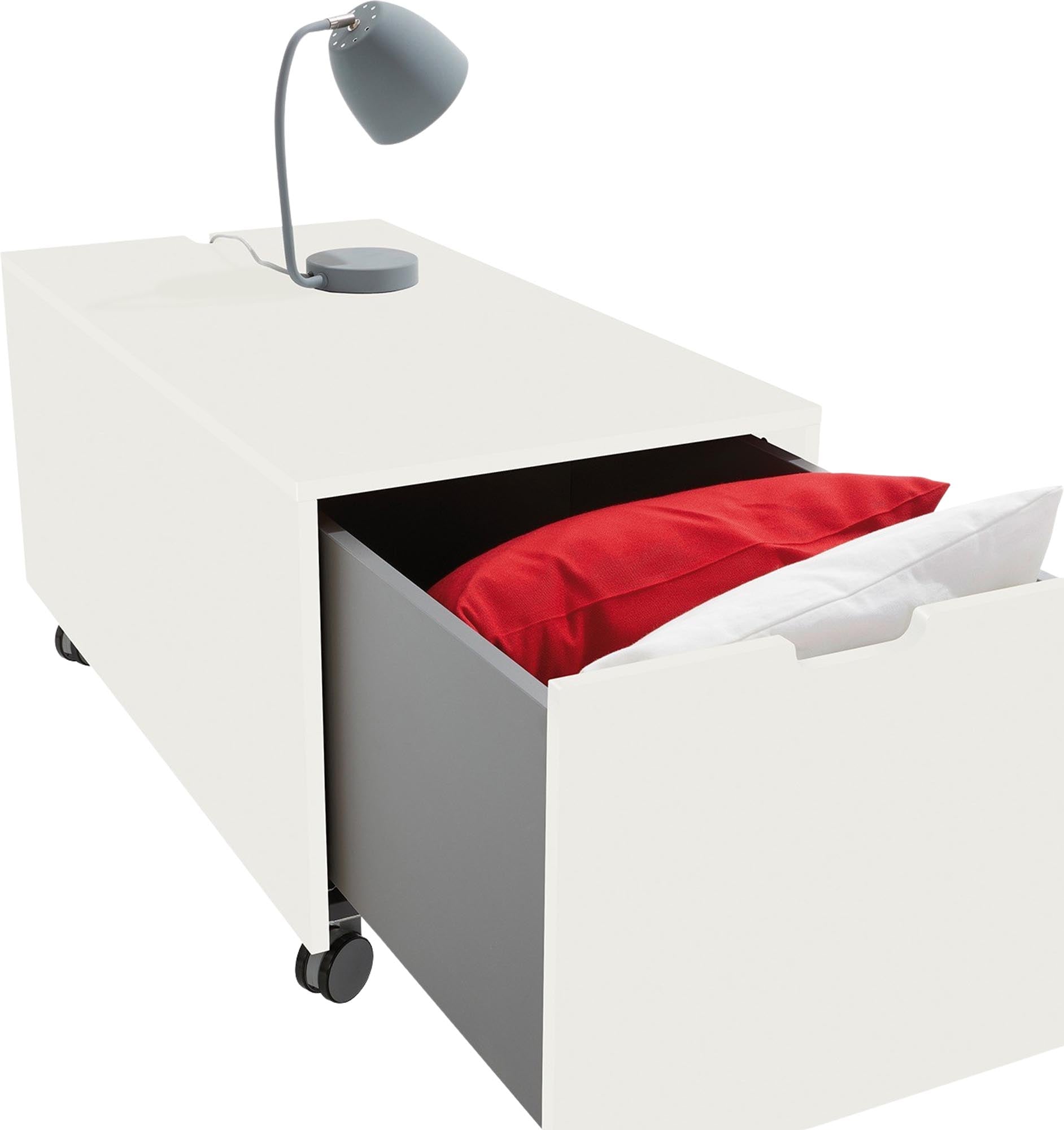 Entdecken Sie den Bettkasten16 von Müller Möbelwerkstätten: Eleganter Stauraum mit einem praktischen Schubkasten für Ihr Schlafzimmer.