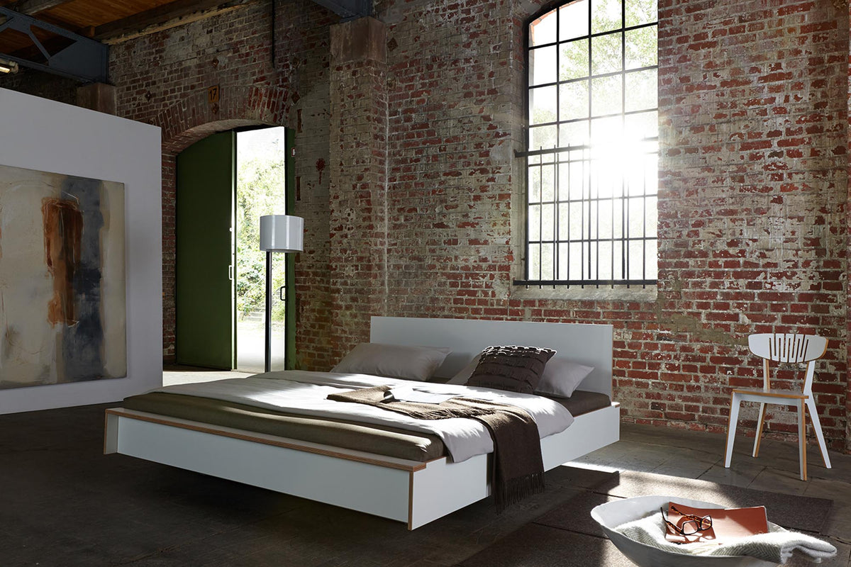 FLAI double bed with fixed slatted frame