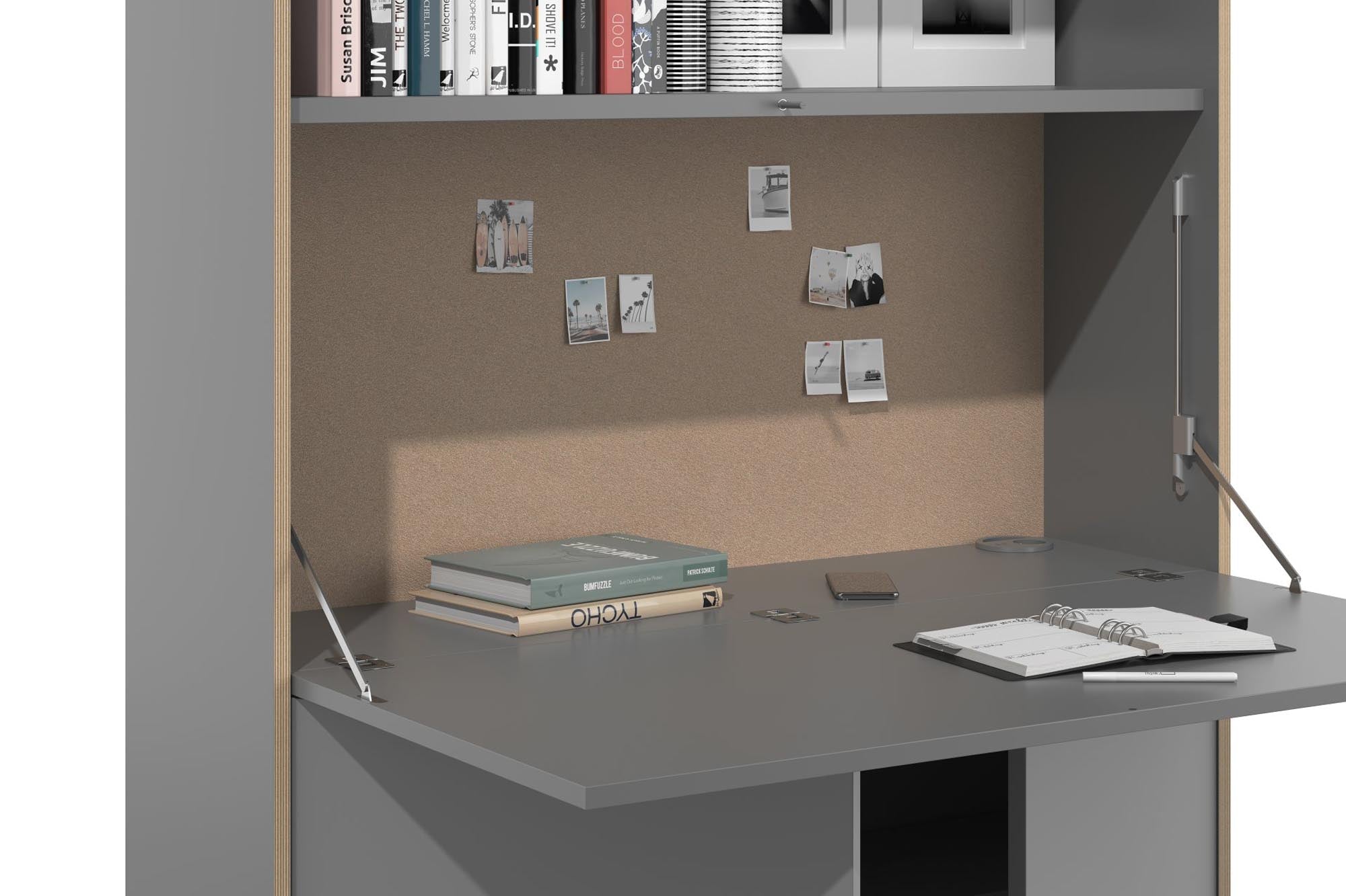 Elegantes FLAI Home Office hoch: Stilvoller Arbeitsplatz für Zuhause.