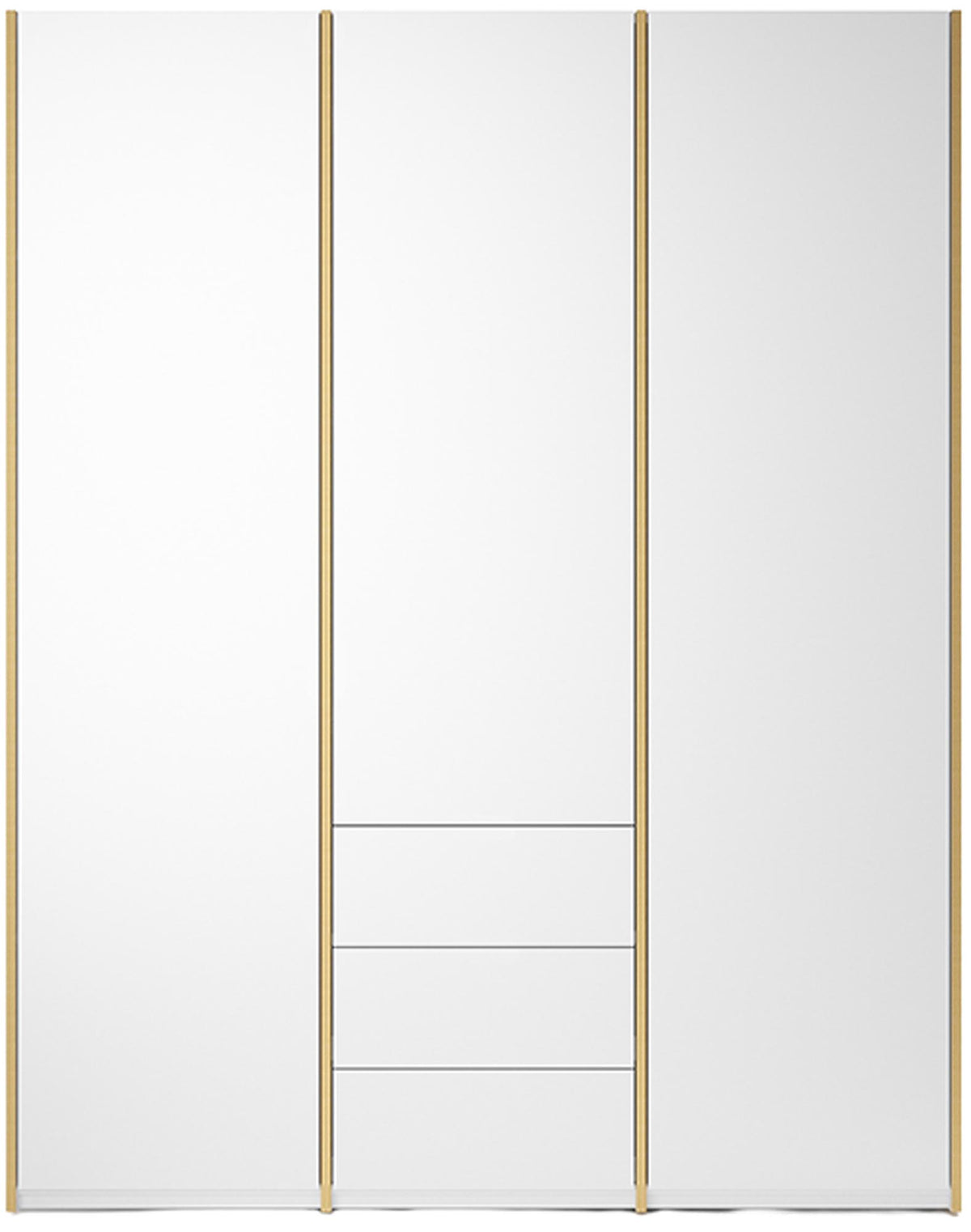 Modular Plus V3 3 Schublade in Weiss / Holzkante präsentiert im Onlineshop von KAQTU Design AG. Drehtürenschrank ist von Müller Möbelwerkstätten