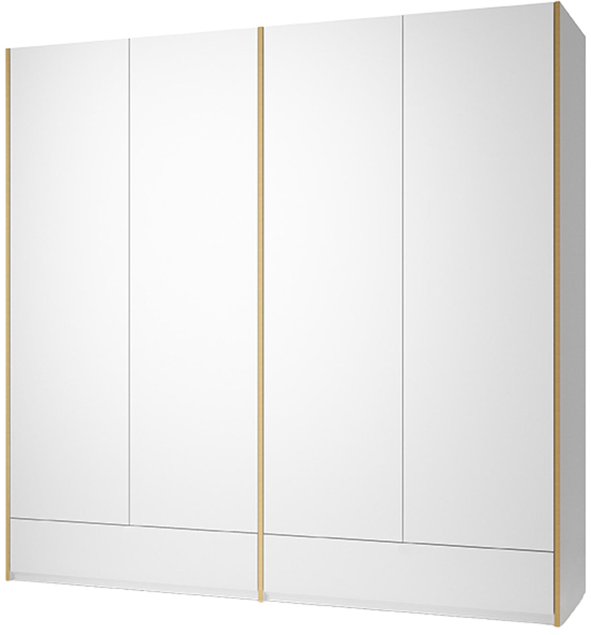 Modular Plus V4 1 Schublade in Weiss / Holzkante präsentiert im Onlineshop von KAQTU Design AG. Drehtürenschrank ist von Müller Möbelwerkstätten