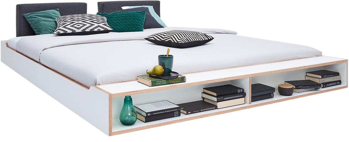 MAUDE Bett mit Lattenrost Starr in Weiss präsentiert im Onlineshop von KAQTU Design AG. Bett ist von Müller Möbelwerkstätten