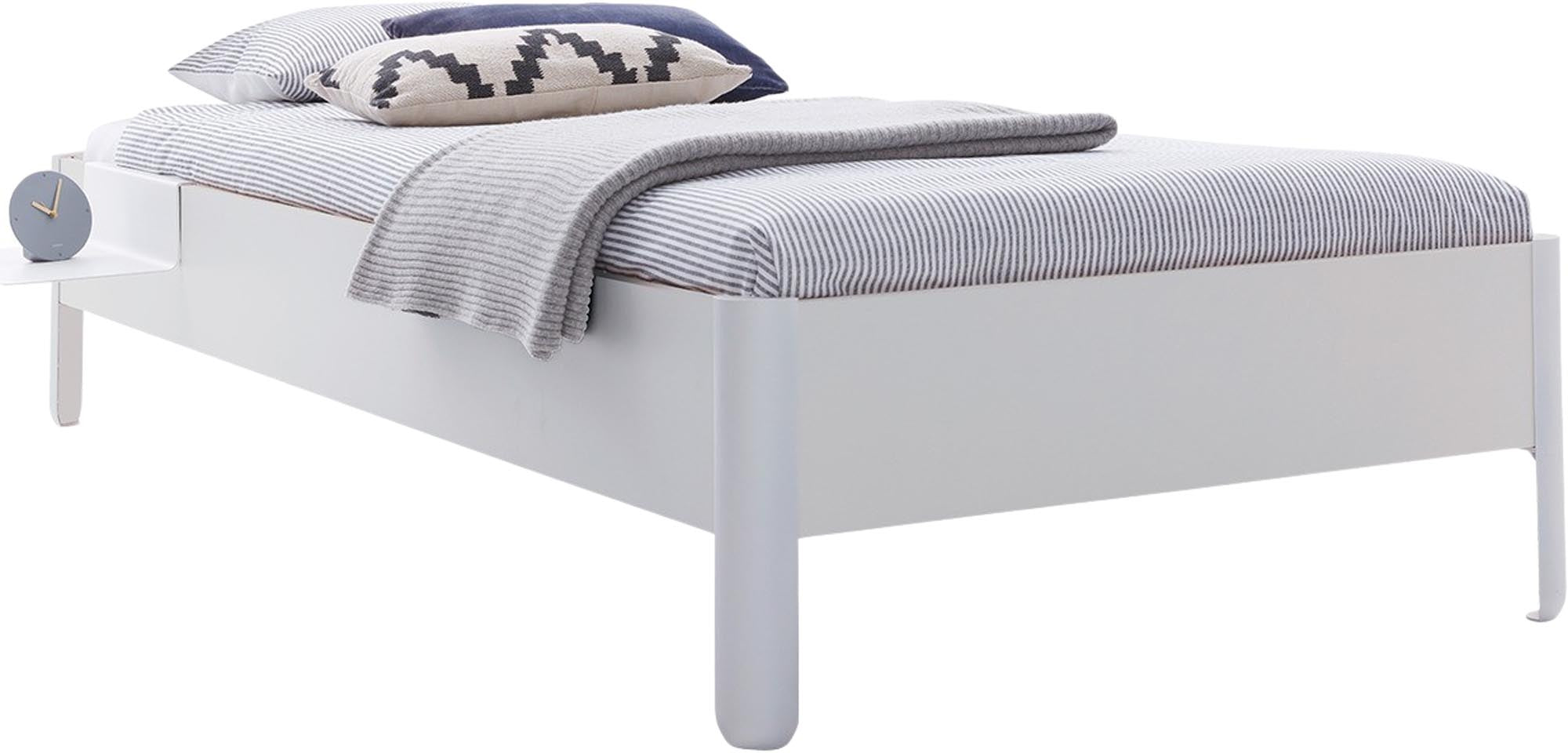 Nait Einzelbett 90 mit Lattenrost Starr in Weiss präsentiert im Onlineshop von KAQTU Design AG. Bett ist von Müller Möbelwerkstätten
