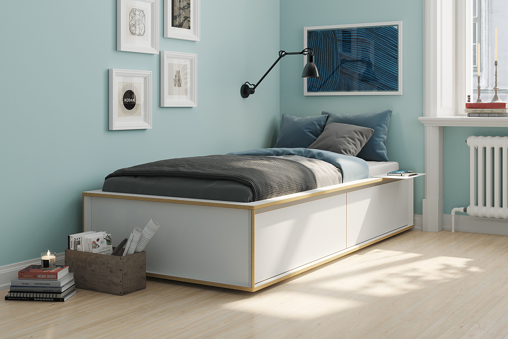 SPAZE Bett ohne Kopfteil mit 1 Schubkasten - KAQTU Design