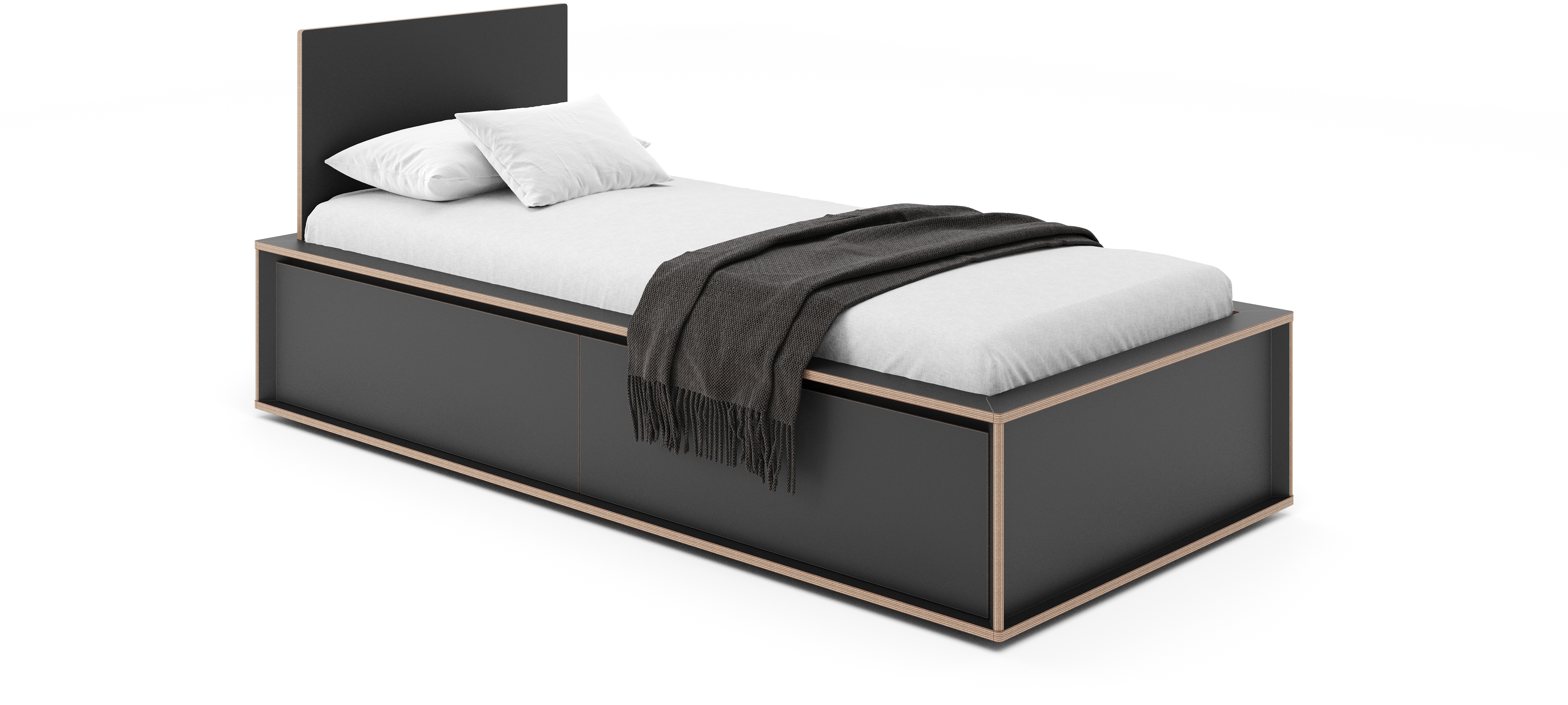 SPAZE Bett mit Kopfteil - KAQTU Design