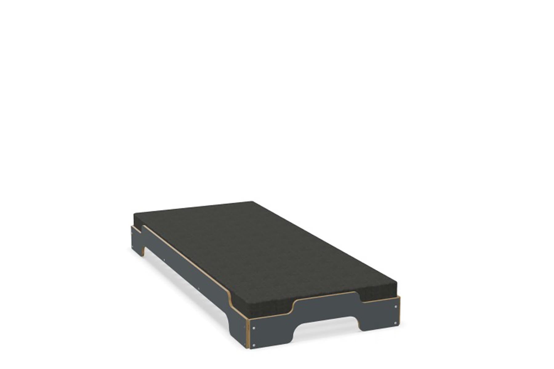Stapelliege Klassik in Anthrazit präsentiert im Onlineshop von KAQTU Design AG. Bett ist von Müller Möbelwerkstätten