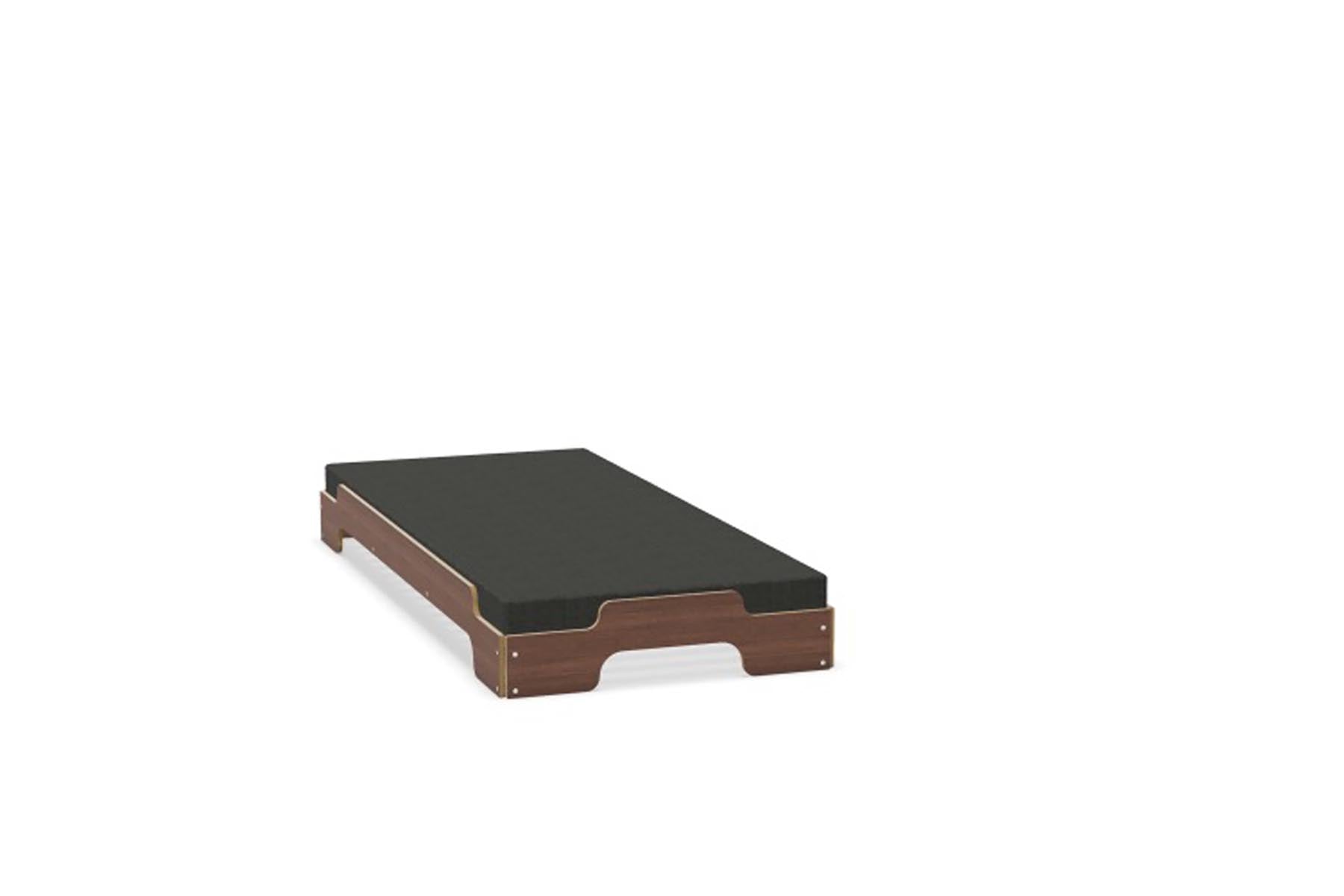Stapelliege Klassik in Nussbaum lackiert präsentiert im Onlineshop von KAQTU Design AG. Bett ist von Müller Möbelwerkstätten