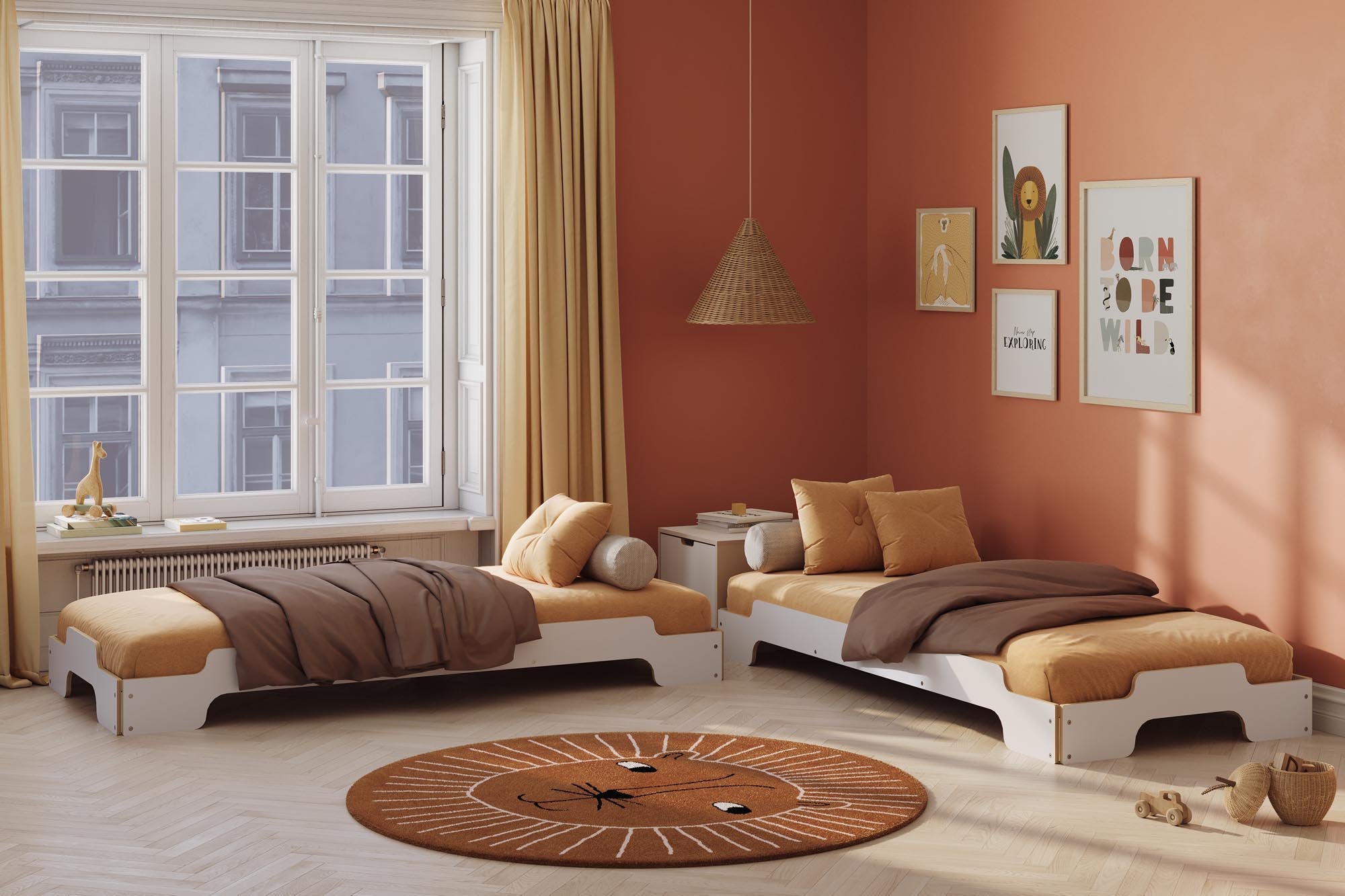Stapelliege Klassik in Weiss / Birke präsentiert im Onlineshop von KAQTU Design AG. Bett ist von Müller Möbelwerkstätten