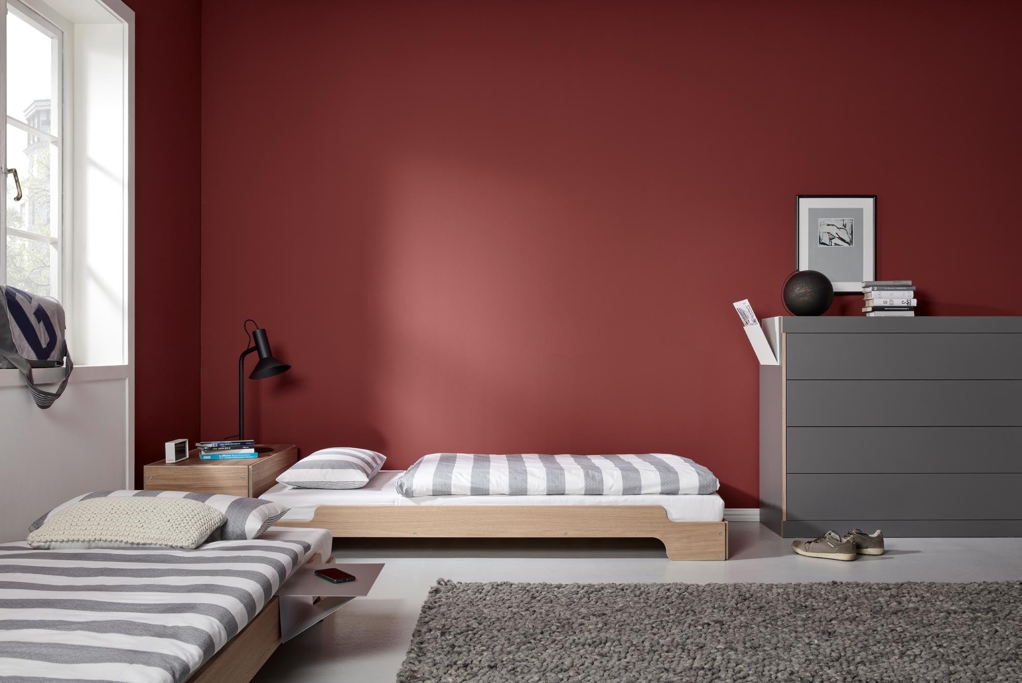Stapelliege Komfort in Eiche furniert präsentiert im Onlineshop von KAQTU Design AG. Bett ist von Müller Möbelwerkstätten