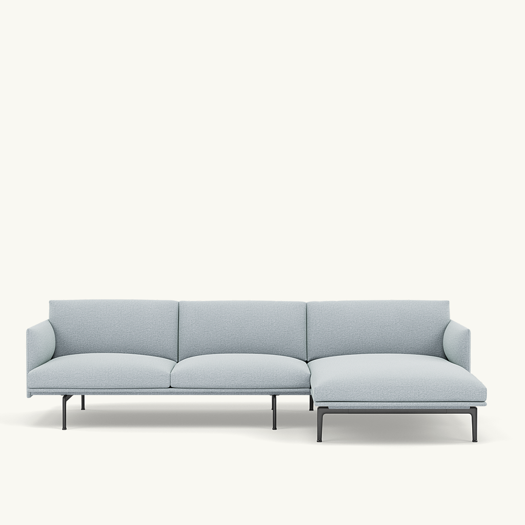 Outline 3-Sitzer L Sofa rechts in Ecriture 710 präsentiert im Onlineshop von KAQTU Design AG. L-Sofa rechts ist von Muuto