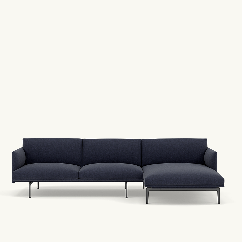 Outline 3-Sitzer L Sofa rechts in Ecriture 780 präsentiert im Onlineshop von KAQTU Design AG. L-Sofa rechts ist von Muuto