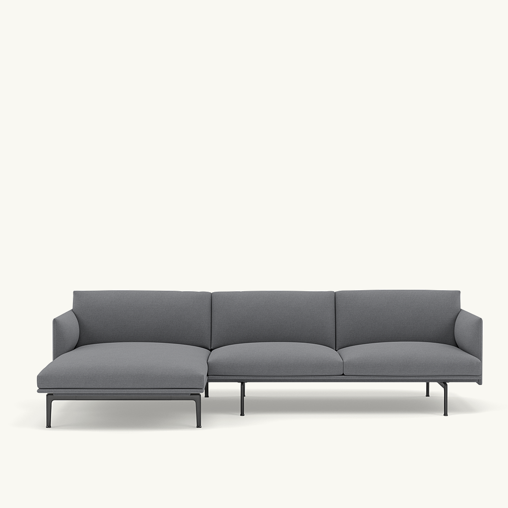 Outline 3-Sitzer L Sofa links in Ocean 80 präsentiert im Onlineshop von KAQTU Design AG. L-Sofa links ist von Muuto