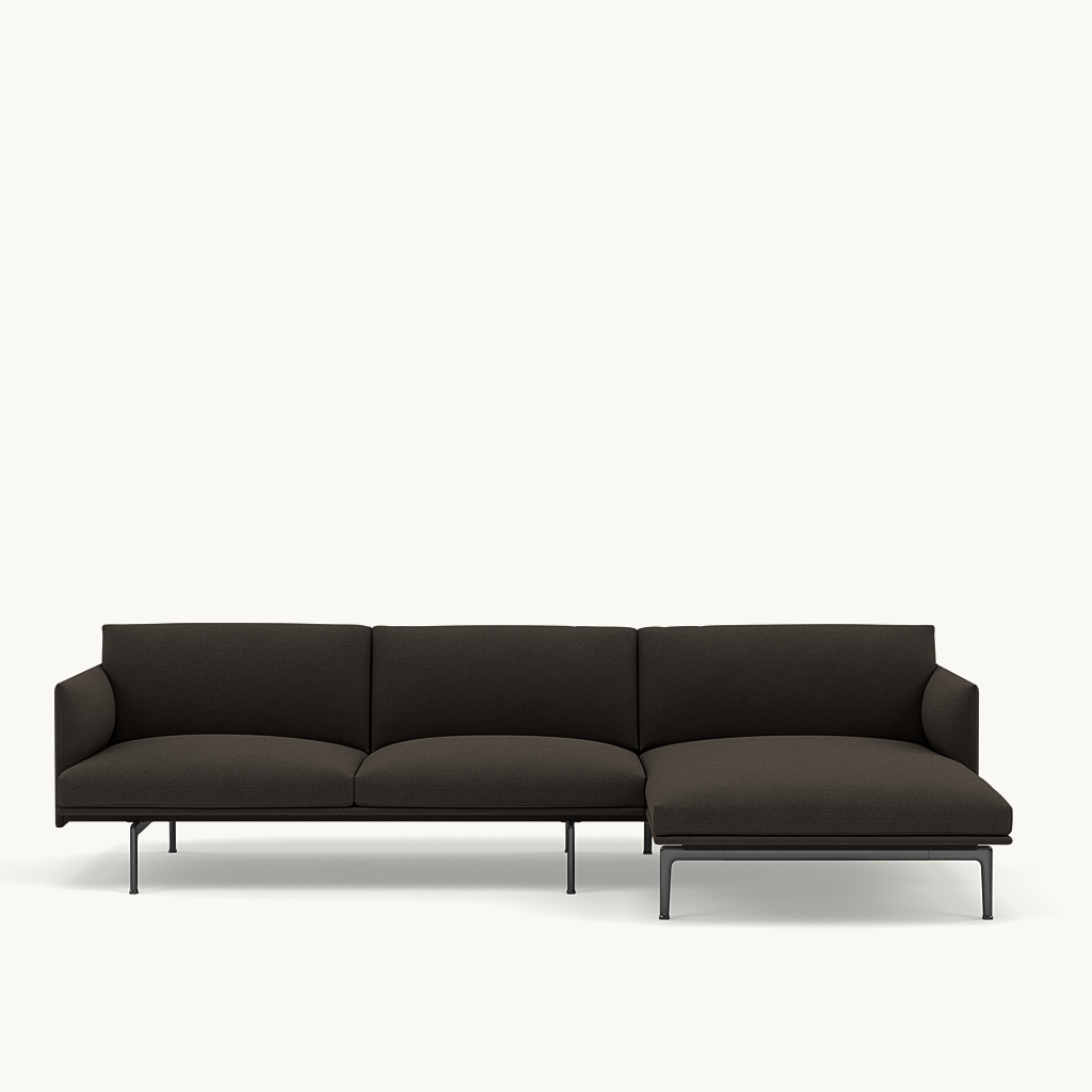 Outline 3-Sitzer L Sofa rechts in Ocean 50 präsentiert im Onlineshop von KAQTU Design AG. L-Sofa rechts ist von Muuto