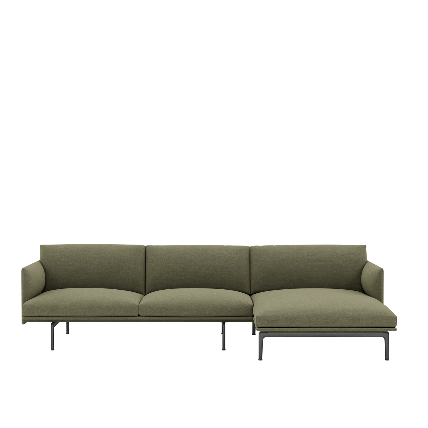 Outline 3-Sitzer L Sofa rechts in Ocean 21 präsentiert im Onlineshop von KAQTU Design AG. L-Sofa rechts ist von Muuto