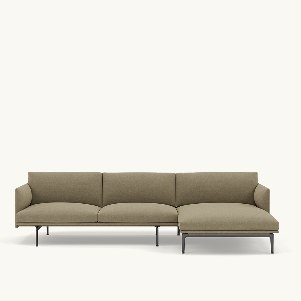 Outline 3-Sitzer L Sofa rechts in Ocean 52 präsentiert im Onlineshop von KAQTU Design AG. L-Sofa rechts ist von Muuto