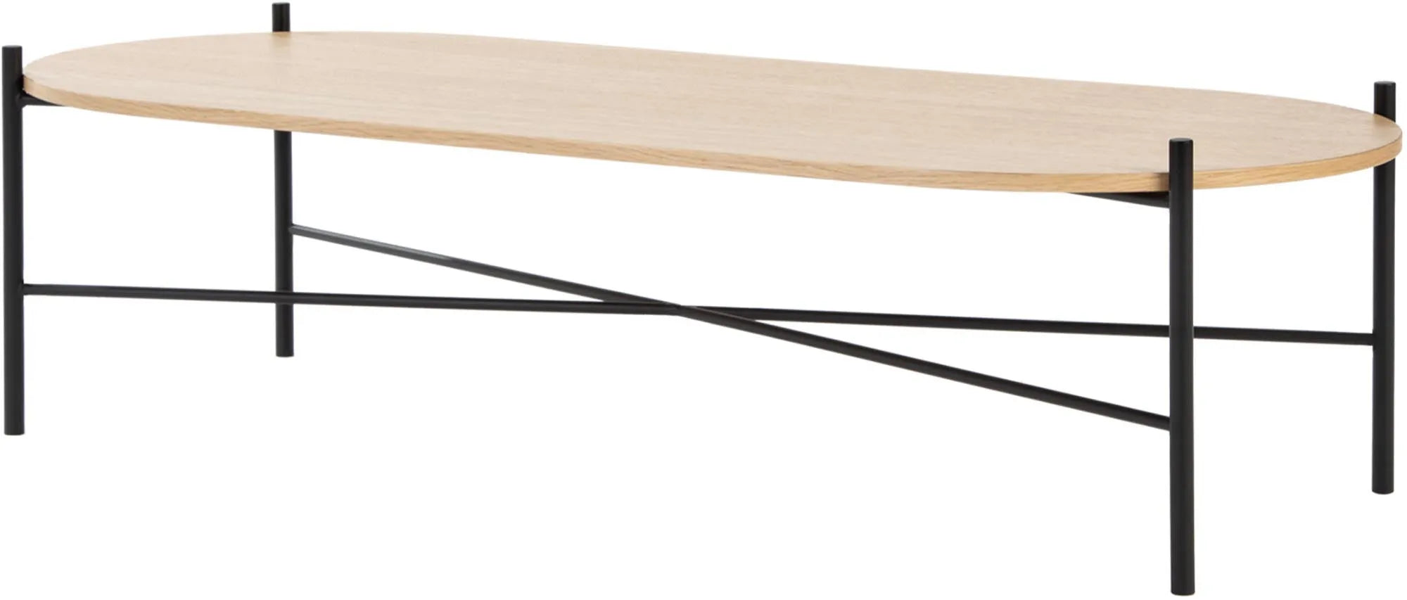 Toglan: Minimalistischer Couchtisch aus Stahl und Walnussfurnier, langlebig und elegant für jeden Wohnraum.