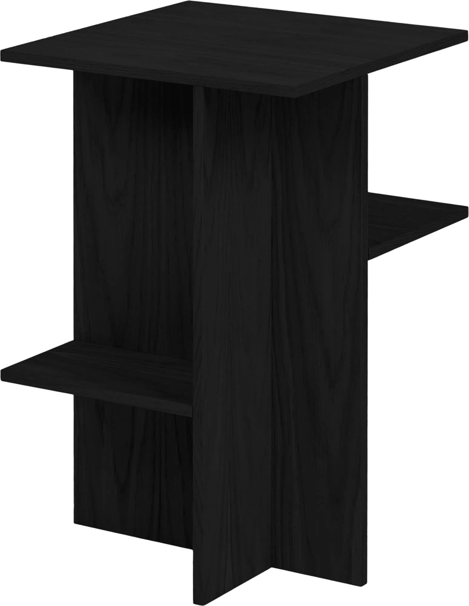 Eleganter Atik Nachttisch: Asymmetrisches Design, 2 Regale, 4 Varianten. Perfekt für Schlafzimmer & Wohnzimmer.