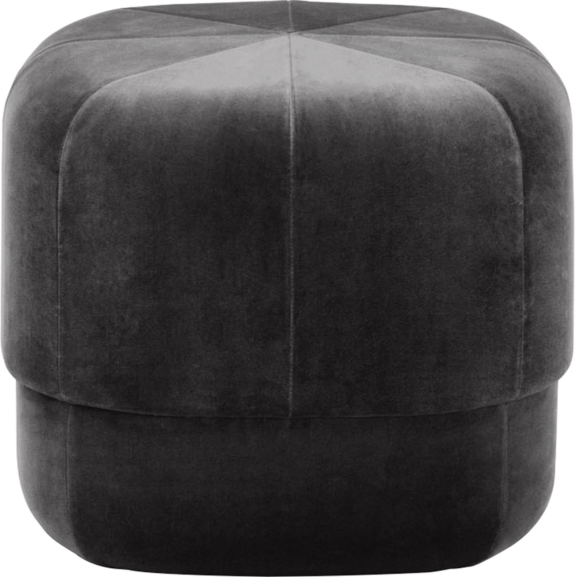 Circus Pouf Klein grau/Velour