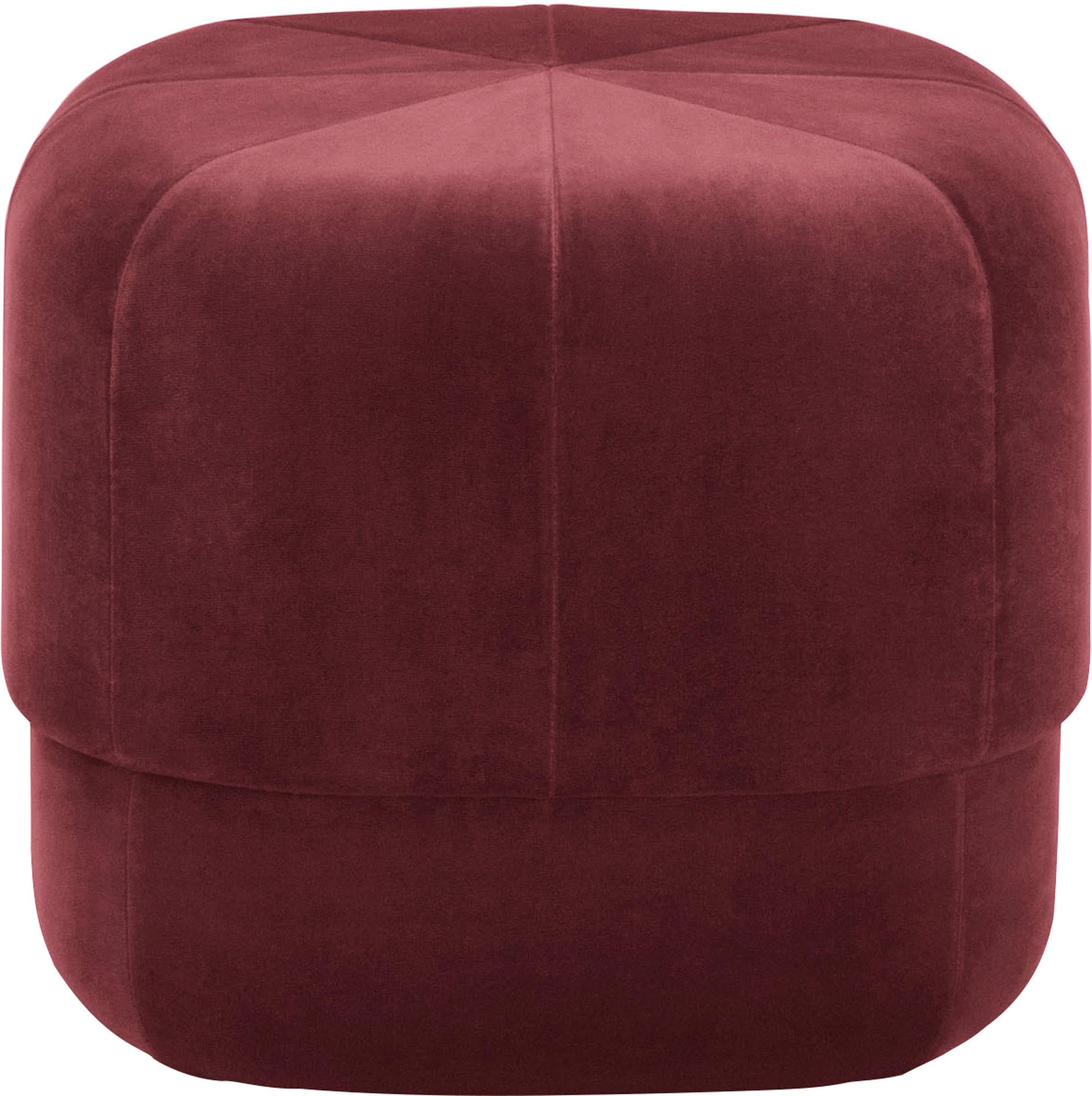 Circus Pouf Klein dunkelrot/Velour