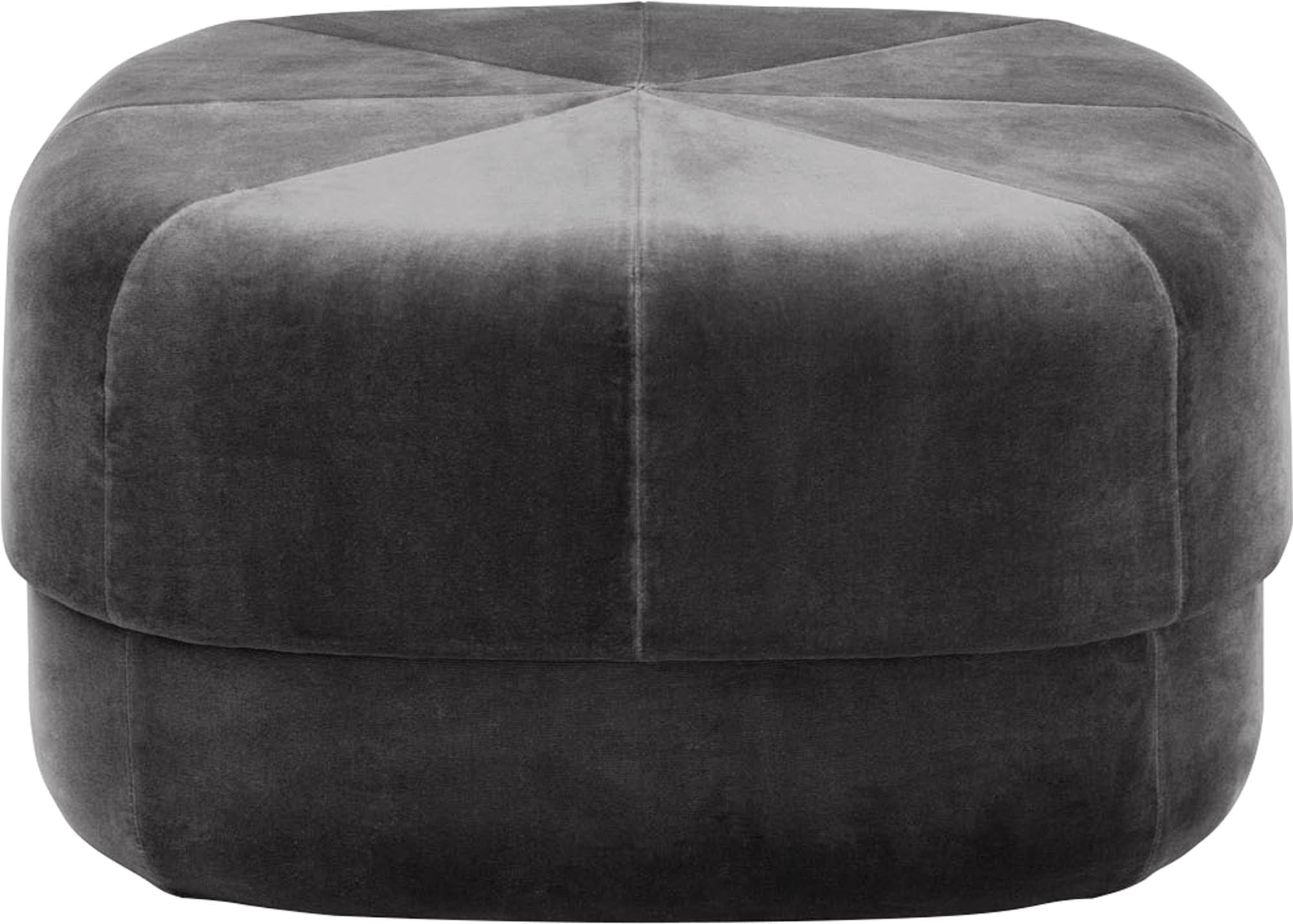 Circus Pouf Groß grau/Velour