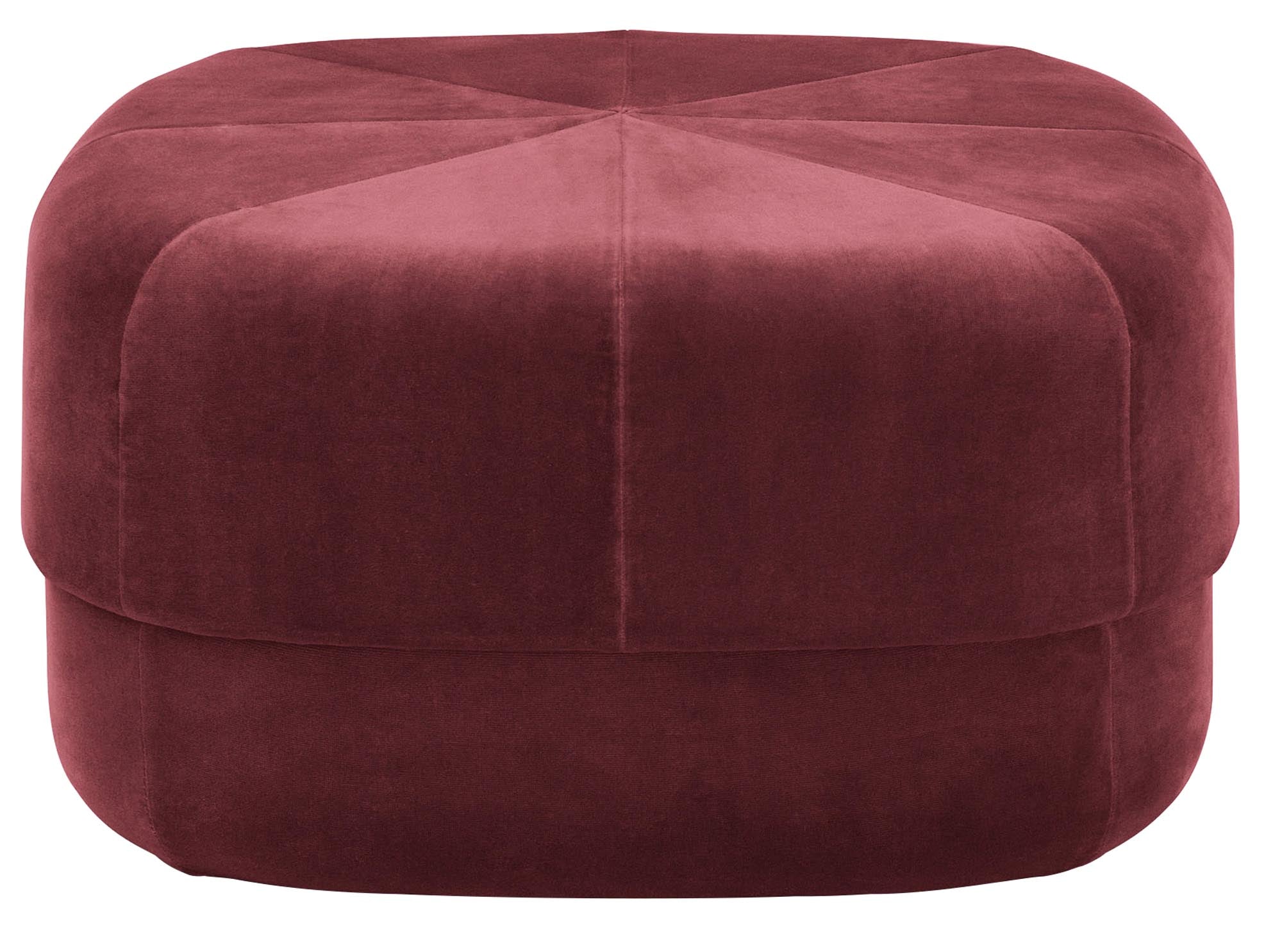 Circus Pouf Groß dunkelrot/Velour