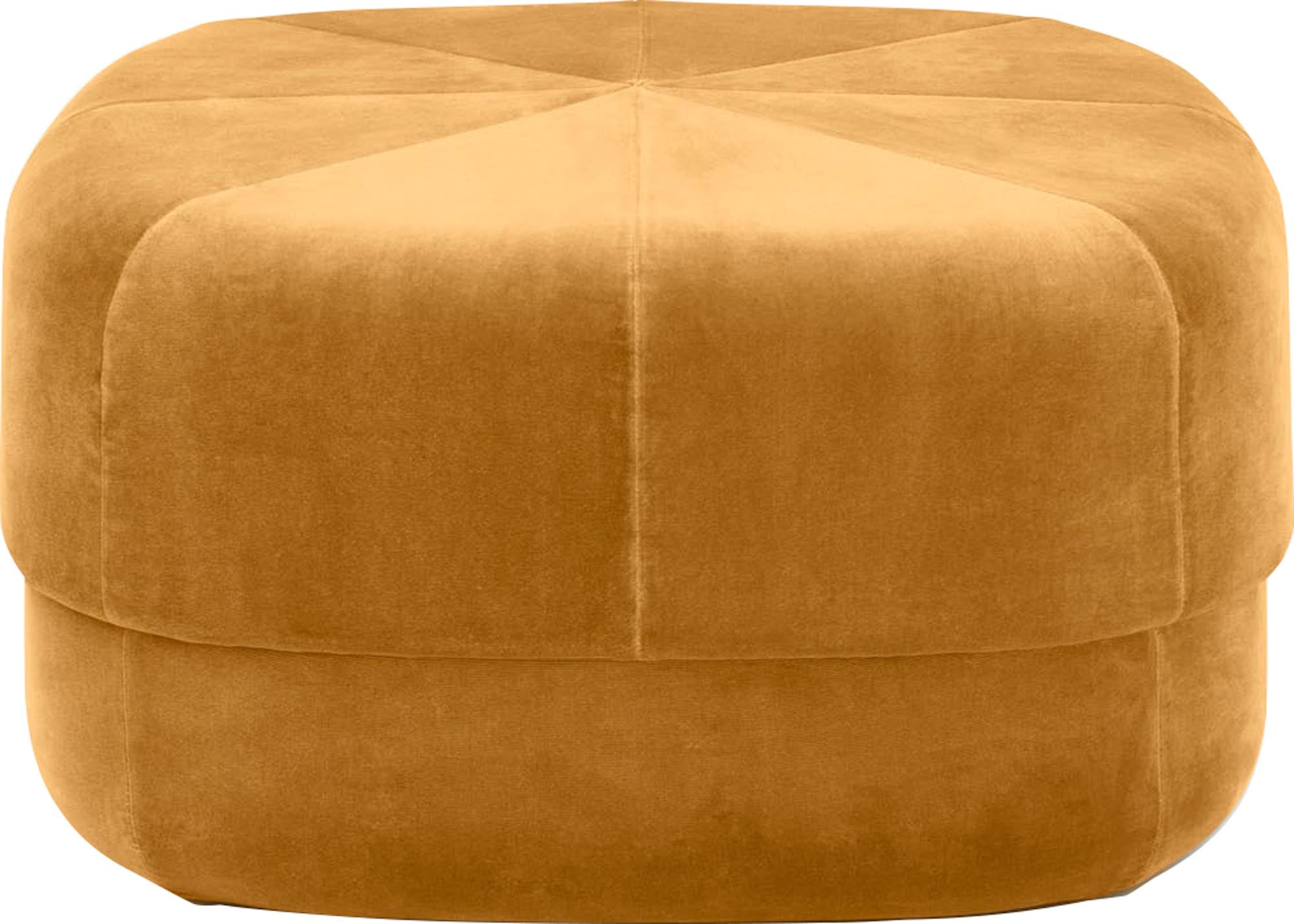 Circus Pouf Groß gelb/Velour