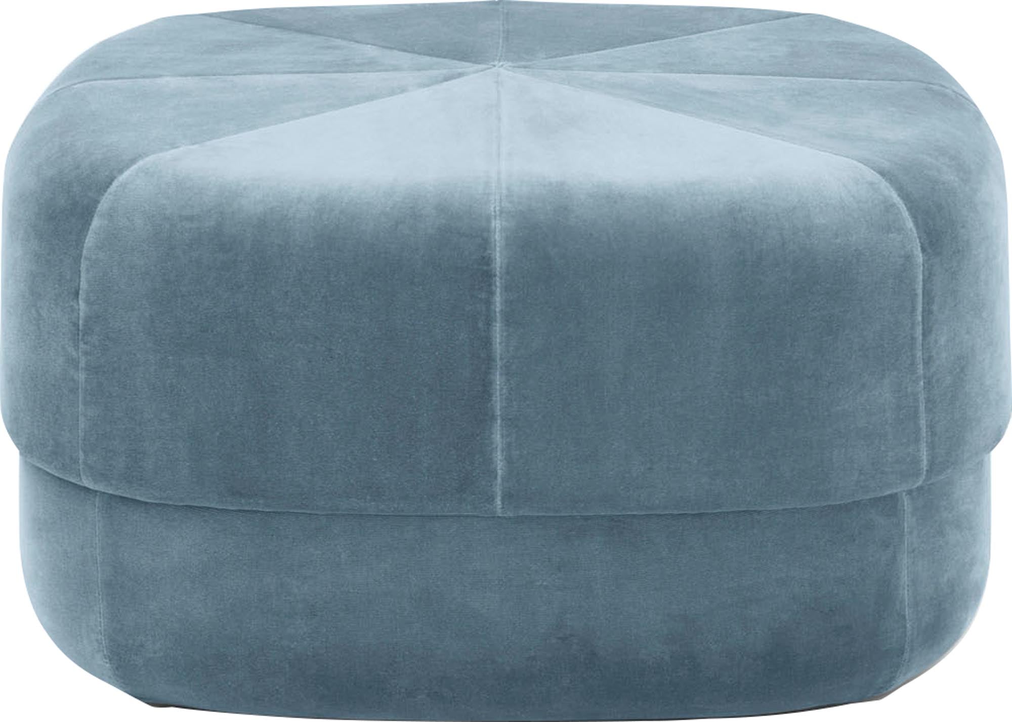 Circus Pouf Groß hellblau/Velour