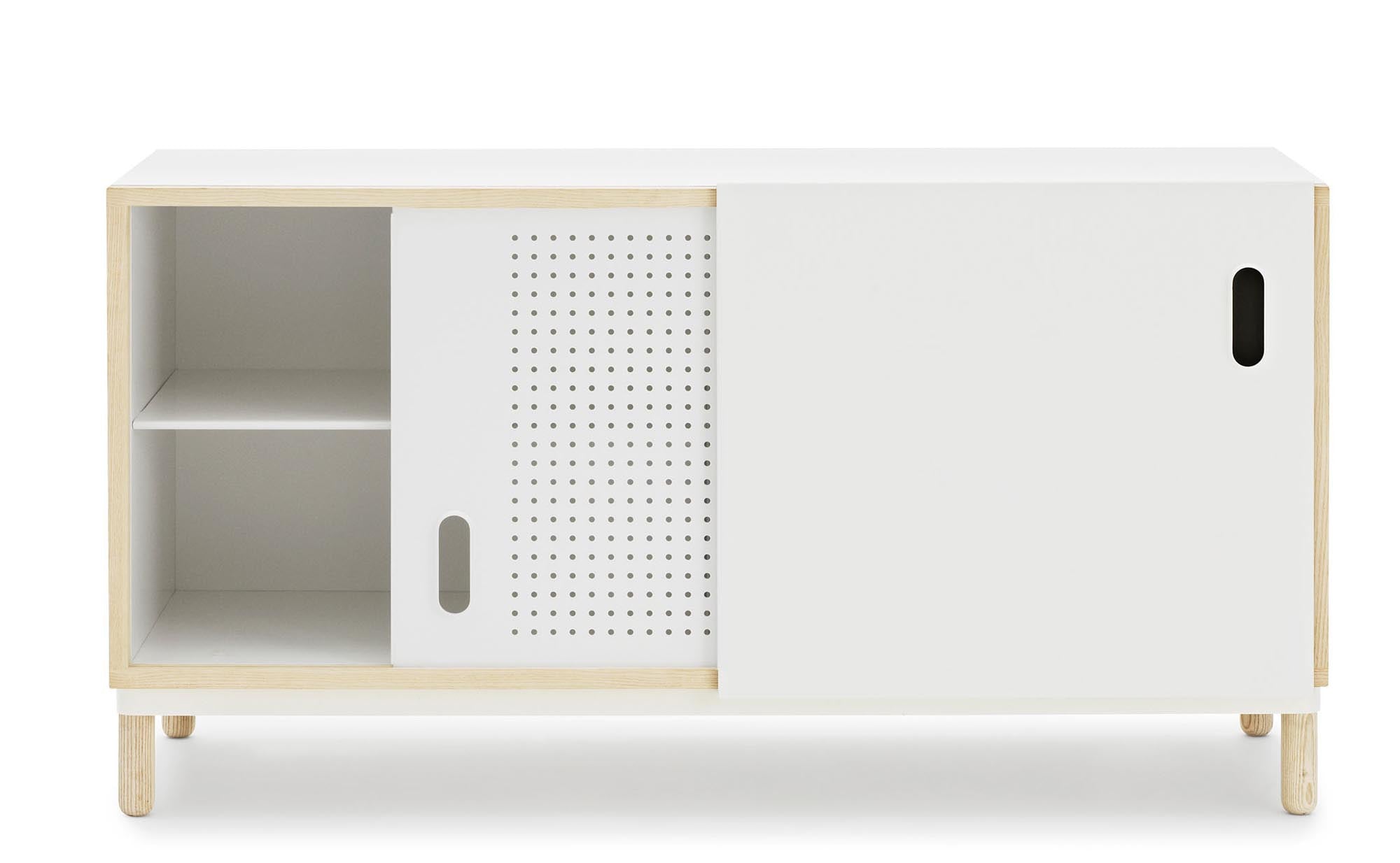 Kabino Sideboard in Weiß: Stilvolles Möbelstück mit urbanem Charme, ideal für funktionale und ästhetische Akzente in jedem Raum.