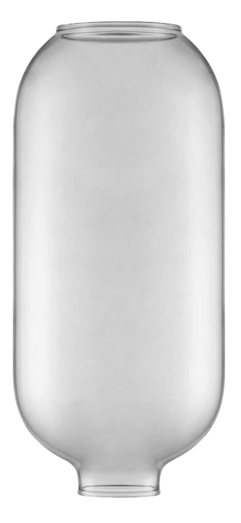 Amp lamp replacement glass, large smoke black