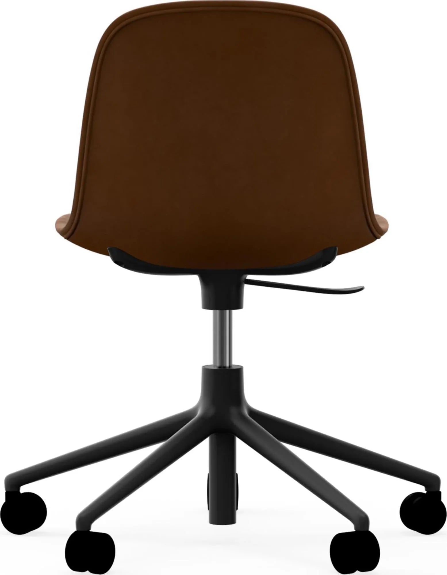 Stilvoller Form Drehstuhl mit Rollen, ideal für moderne Arbeitsräume.