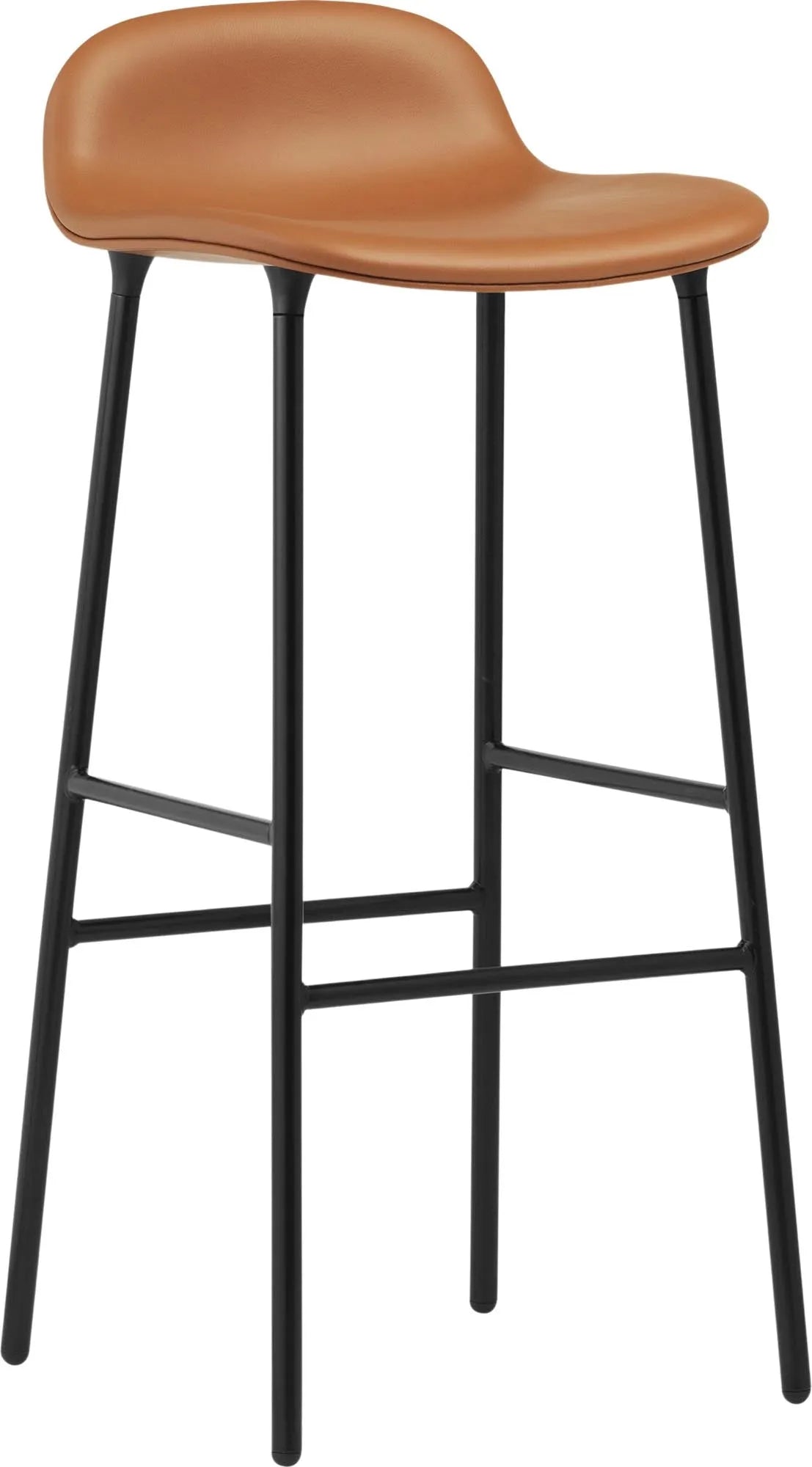 Eleganter 75 cm Barhocker von Normann Copenhagen, komfortabel gepolstert.