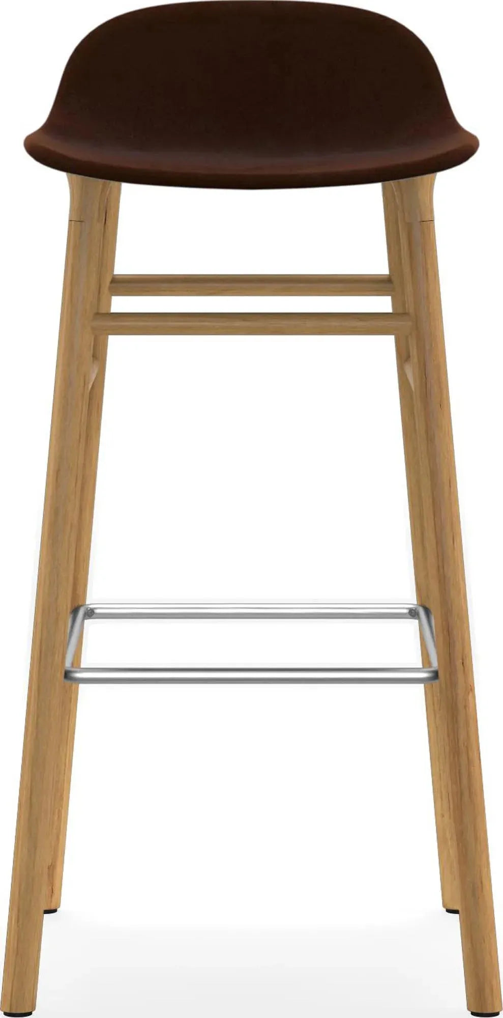 Der Form Barhocker von Normann Copenhagen vereint schlichtes Design, Funktion und Ästhetik. Handgefertigt mit Holz- oder Stahlrahmen und gepolstertem Sitz, bietet er über 40.000 Kombinationsmöglichkeiten mit hochwertigen Stoffen und Leder.