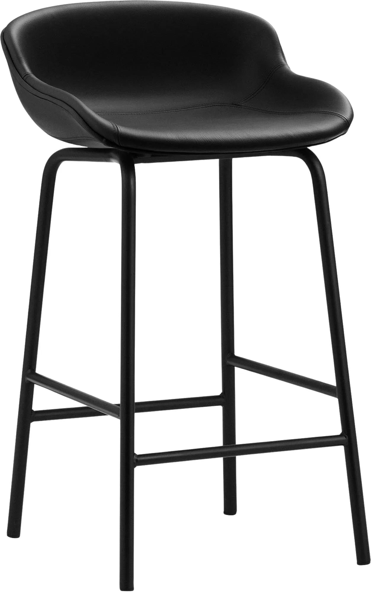 Der Hyg Barhocker von Normann Copenhagen vereint dänische Hygge mit Komfort. Gepolstert, 65 cm hoch, ideal für gemütliche Räume.