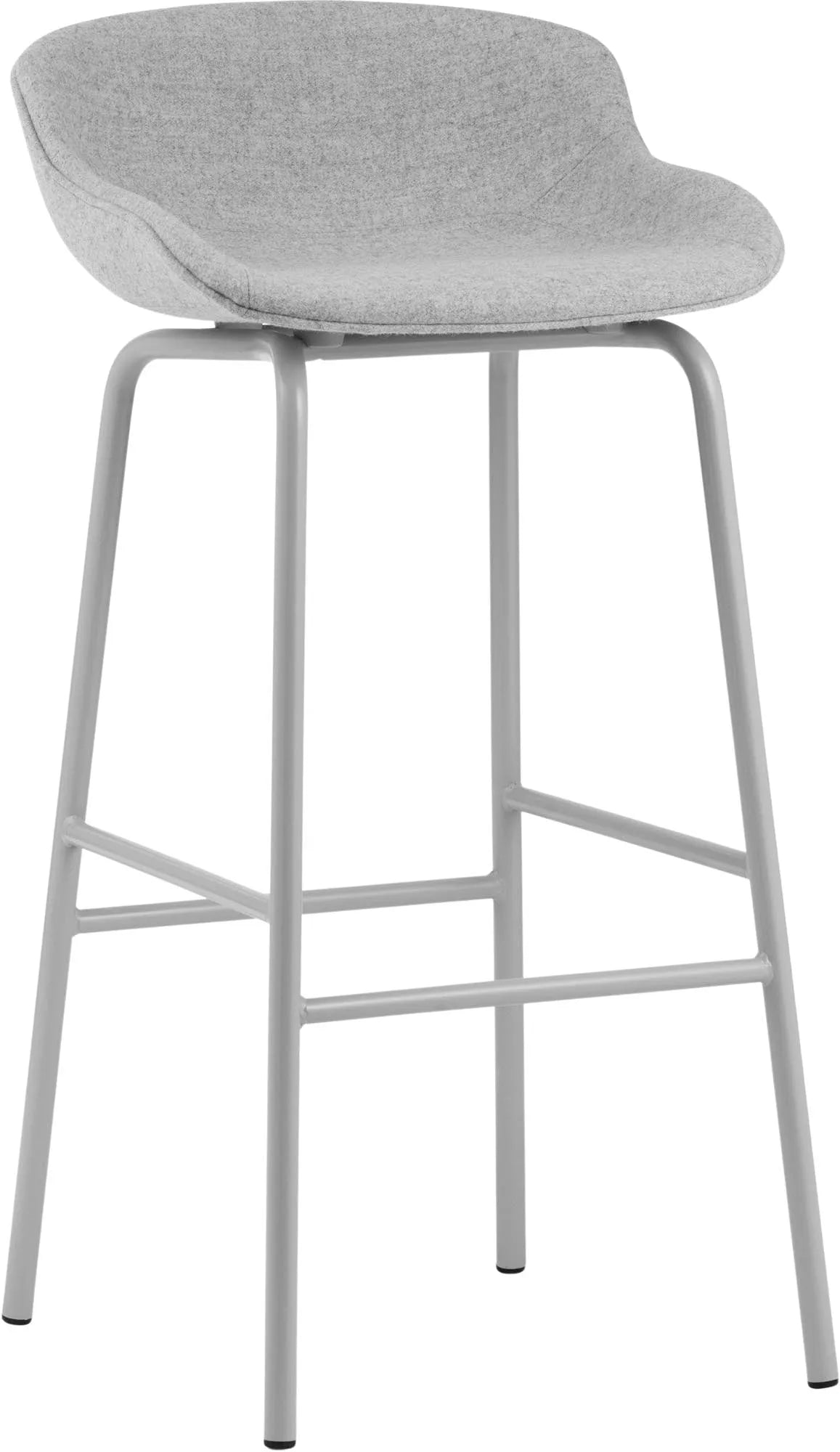 Der Hyg Barhocker von Normann Copenhagen vereint dänische Hygge mit Komfort. Gepolstert, 75 cm hoch, ideal für gemütliche Räume.