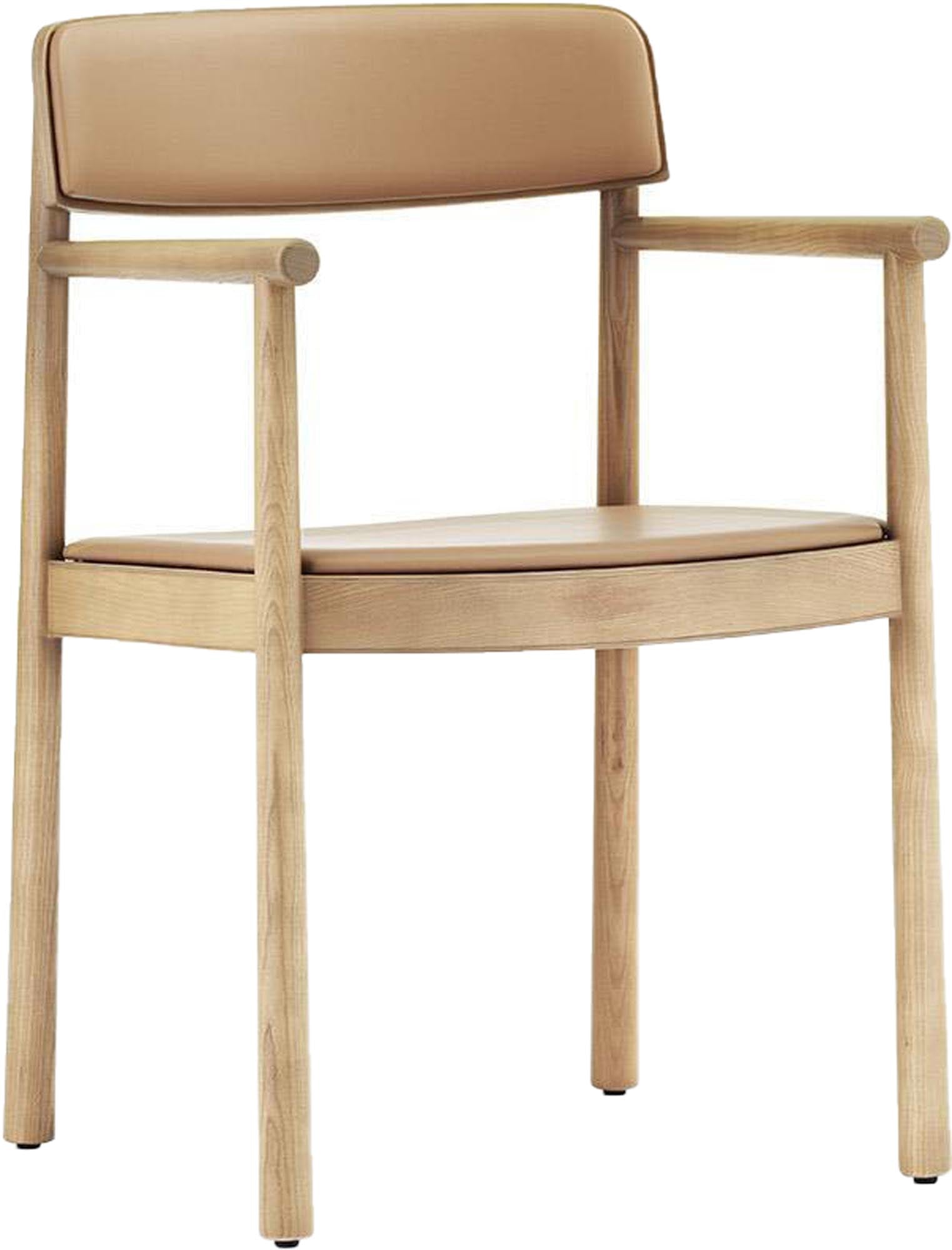Timb Lehnstuhl gepolstert, Tan/ Camel Leder