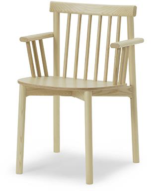 Pind Armlehnstuhl in Natur präsentiert im Onlineshop von KAQTU Design AG. Stuhl mit Armlehne ist von Normann Copenhagen