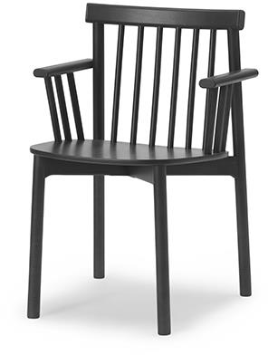 Pind Armlehnstuhl in Schwarz präsentiert im Onlineshop von KAQTU Design AG. Stuhl mit Armlehne ist von Normann Copenhagen