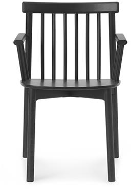 Pind Armlehnstuhl in Schwarz präsentiert im Onlineshop von KAQTU Design AG. Stuhl mit Armlehne ist von Normann Copenhagen