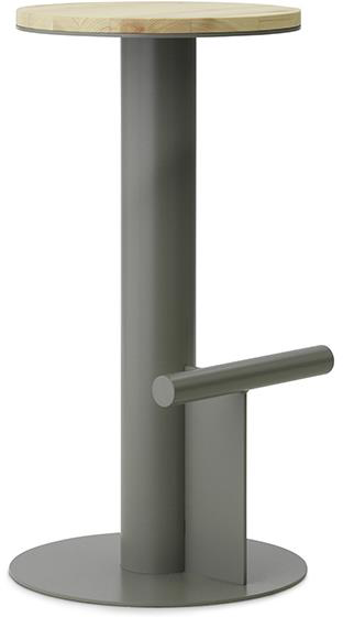 Pole Barhocker in Natur / Grau präsentiert im Onlineshop von KAQTU Design AG. Barhocker ist von Normann Copenhagen