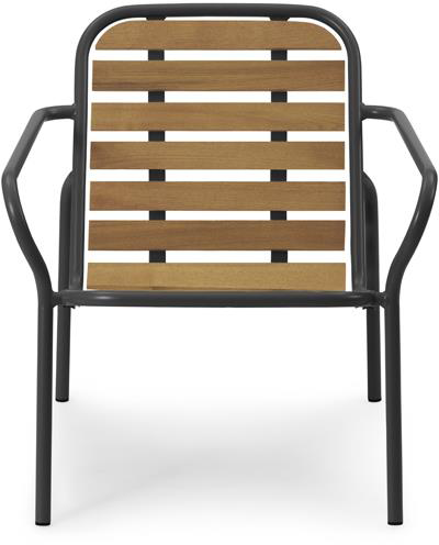 Vig Robinia Loungesessel  in Natur / Schwarz präsentiert im Onlineshop von KAQTU Design AG. Outdoor-Sessel ist von Normann Copenhagen