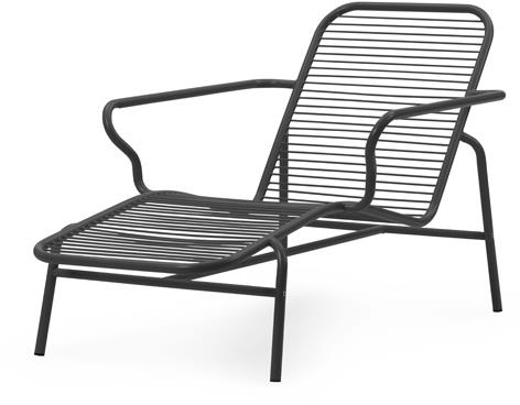 Vig Liegestuhl in Schwarz präsentiert im Onlineshop von KAQTU Design AG. Liegestuhl ist von Normann Copenhagen