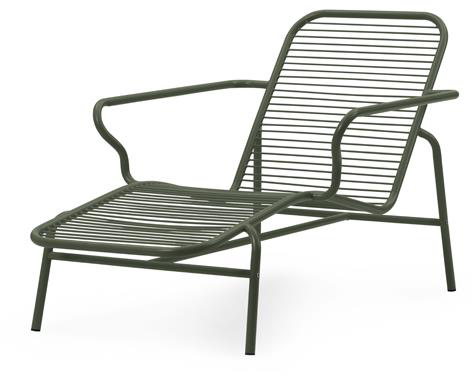 Vig Liegestuhl in Dunkelgrün präsentiert im Onlineshop von KAQTU Design AG. Liegestuhl ist von Normann Copenhagen