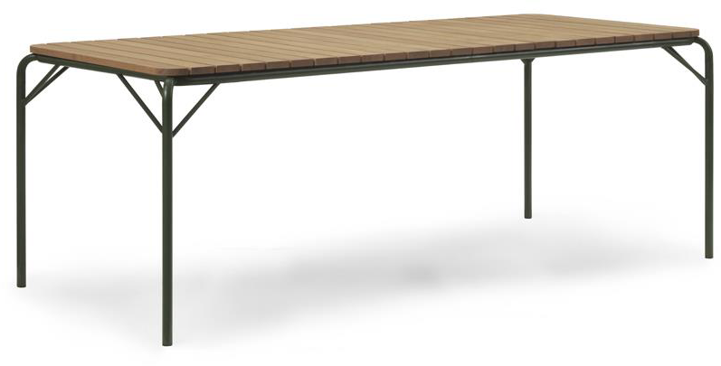 Vig Robinia Tisch in Natur / Dunkelgrün präsentiert im Onlineshop von KAQTU Design AG. Gartentisch ist von 