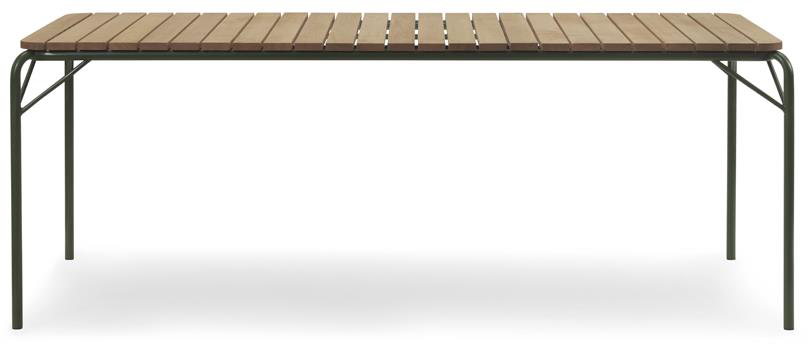 Vig Robinia Tisch in Natur / Dunkelgrün präsentiert im Onlineshop von KAQTU Design AG. Gartentisch ist von 