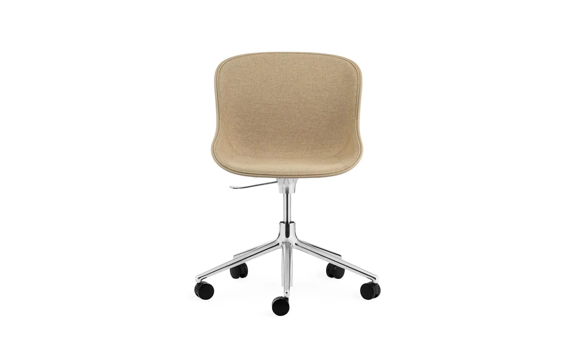 Stilvoller Hyg Drehsessel sand mit Rollen, ideal für modernes Büro.