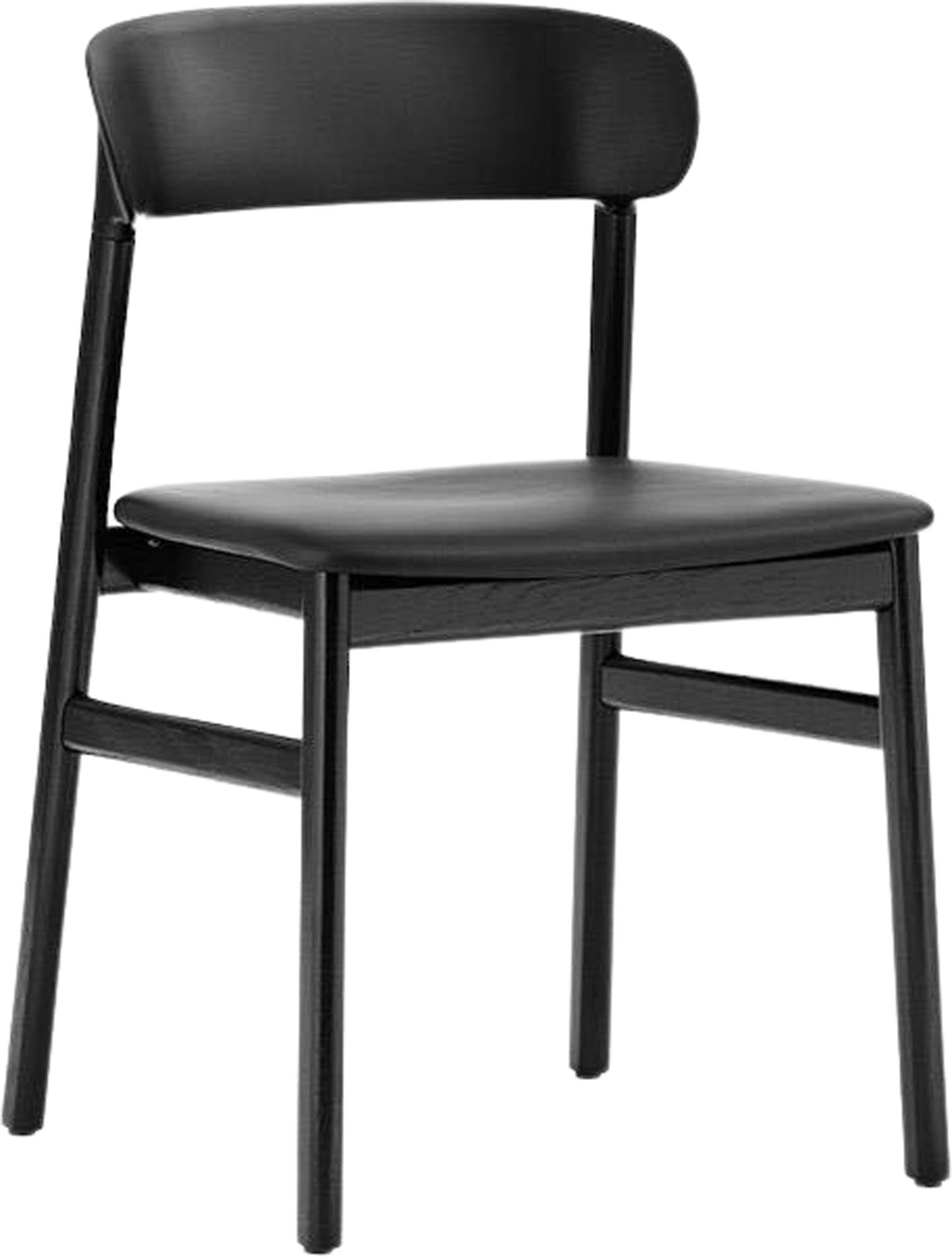 Herit chair padded, Schwartze oak, synergy black