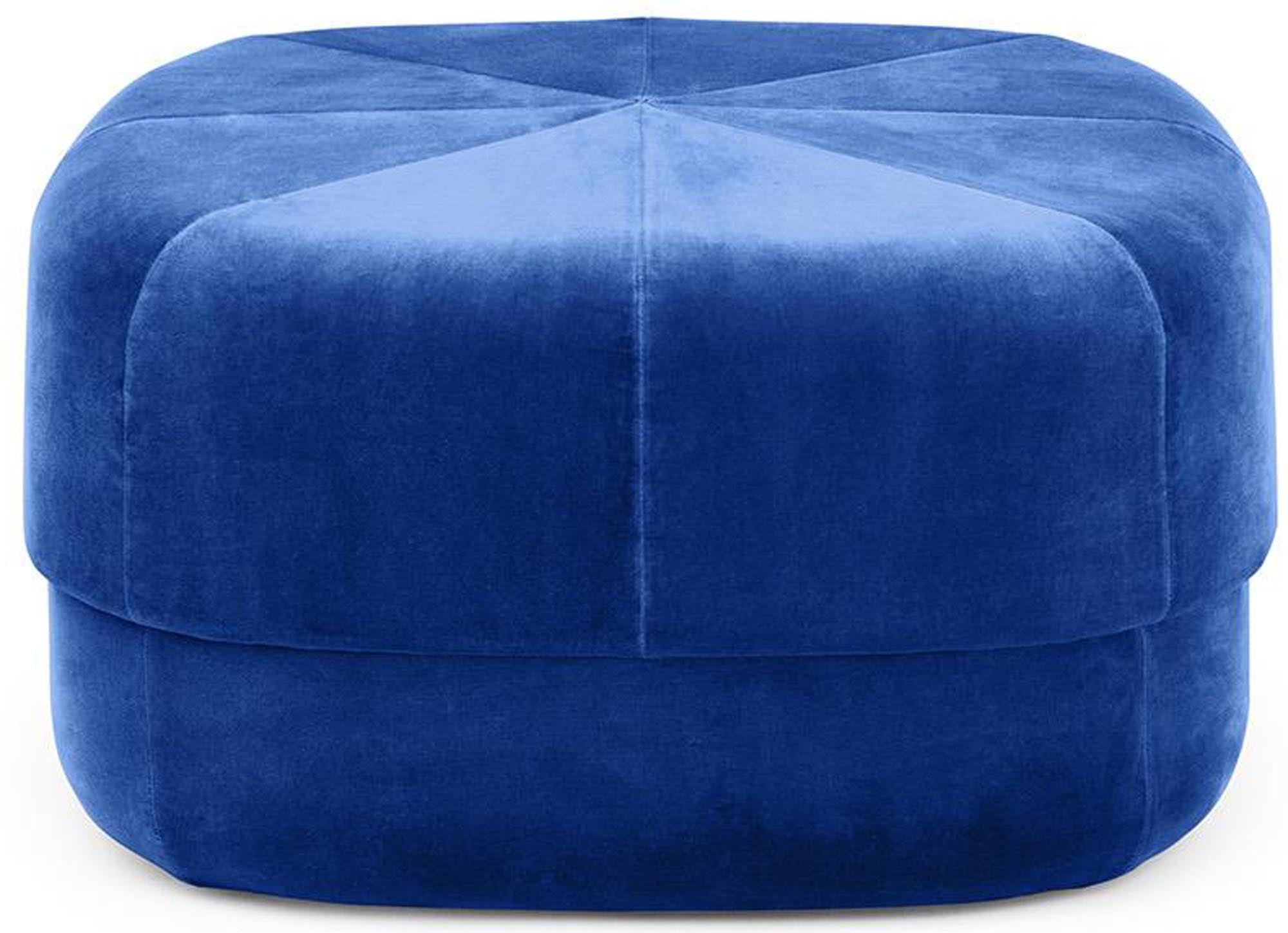 Circus Pouf Groß Electric blue/Velour