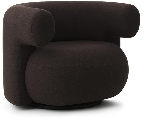 Burra Sessel in Dunkelbraun präsentiert im Onlineshop von KAQTU Design AG. Sessel mit Armlehnen ist von Normann Copenhagen