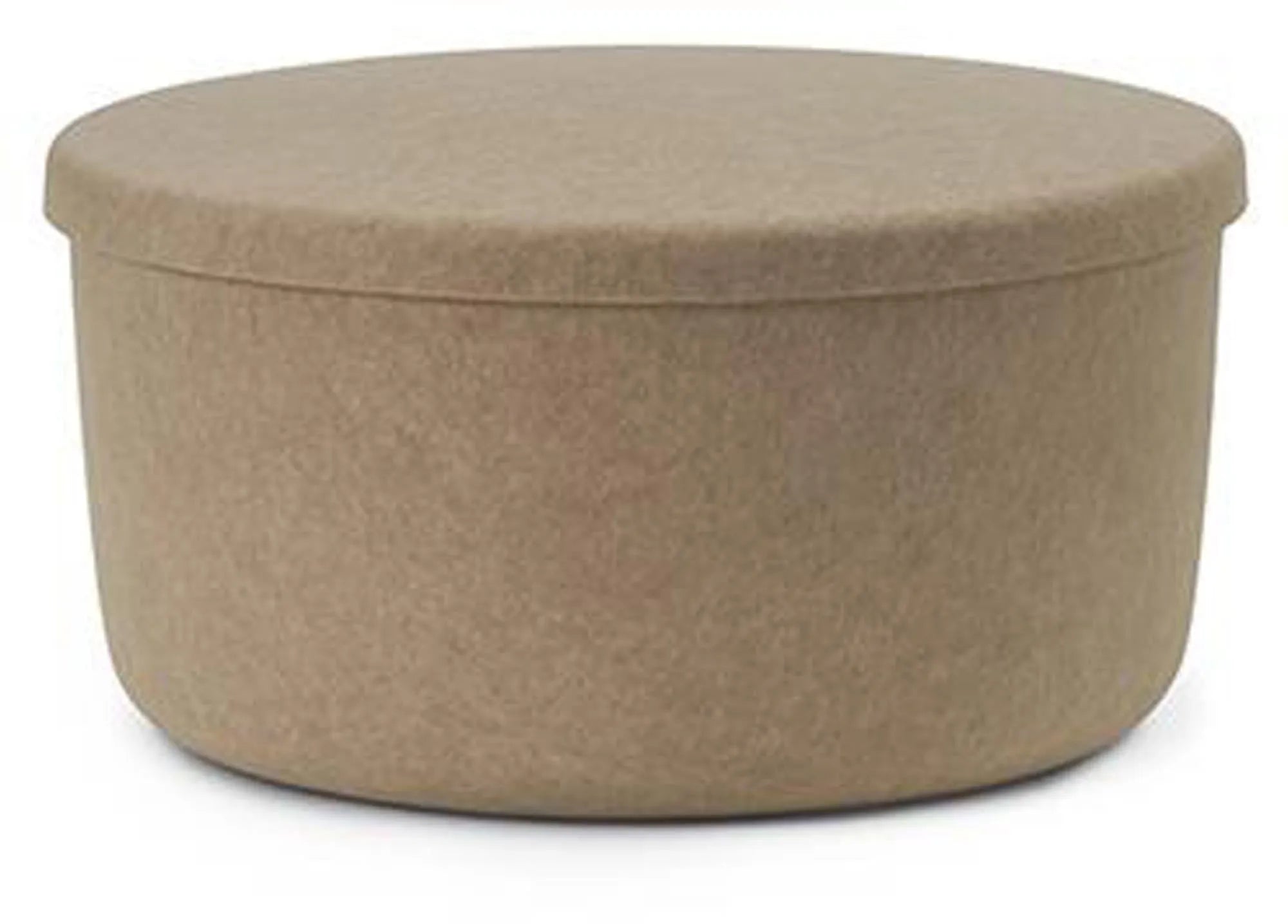 Eleganter Pouf mit verstecktem Stauraum, ideal für modernes Wohnen.