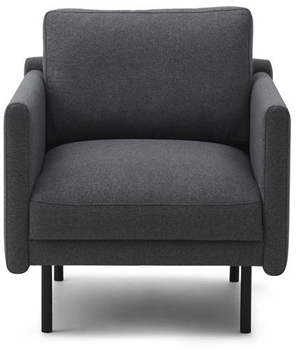 Rar Armlehnstuhl in Dunkelgrau präsentiert im Onlineshop von KAQTU Design AG. Stuhl mit Armlehne ist von Normann Copenhagen